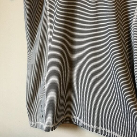 Abacus Button Collar Pinstripe Drycool Polo Golf Shirt - Picture 6 of 16